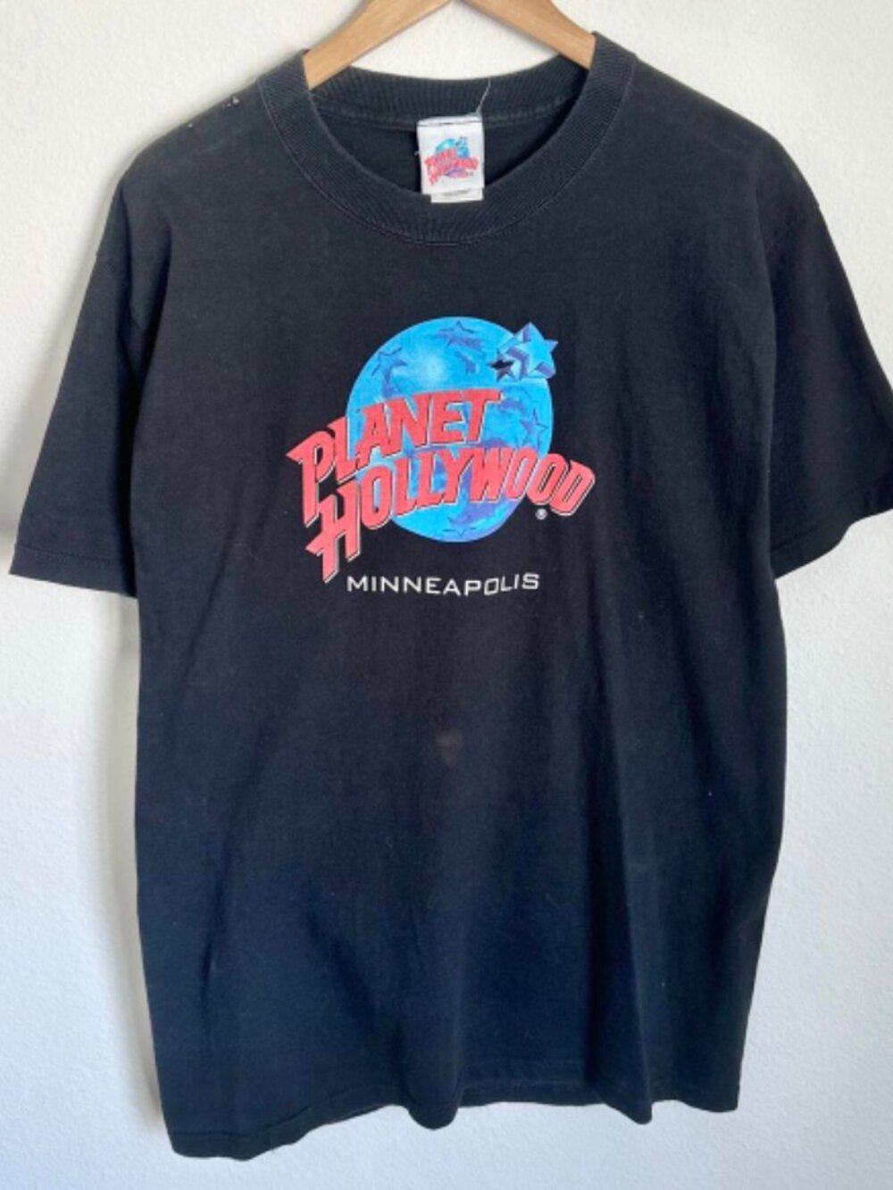 Classic Planet Hollywood Minneapolis themed printed short sleeved T-shirt